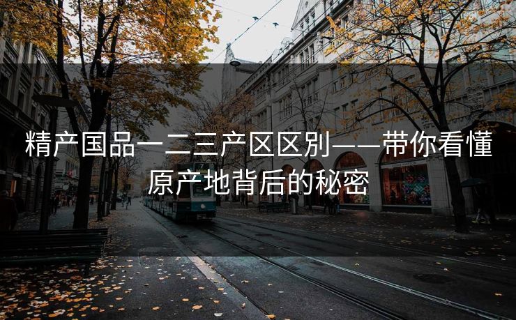 精产国品一二三产区区別——带你看懂原产地背后的秘密
